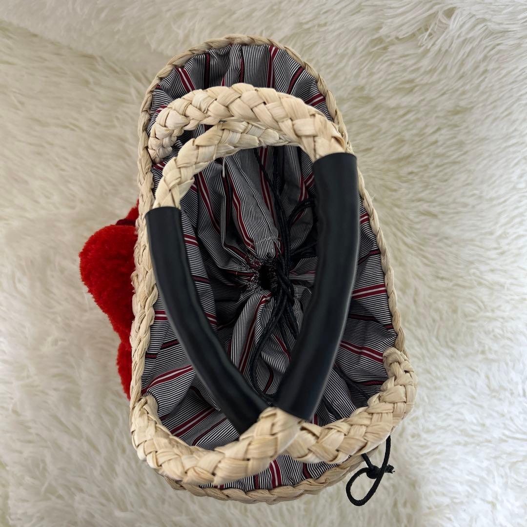 《ear PAPILLONNER》ロブスター刺繍のかごバッグ