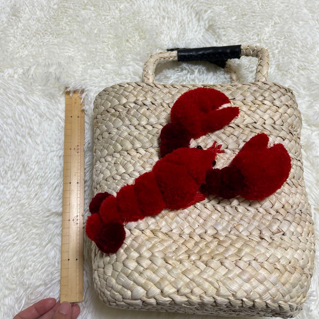 《ear PAPILLONNER》ロブスター刺繍のかごバッグ