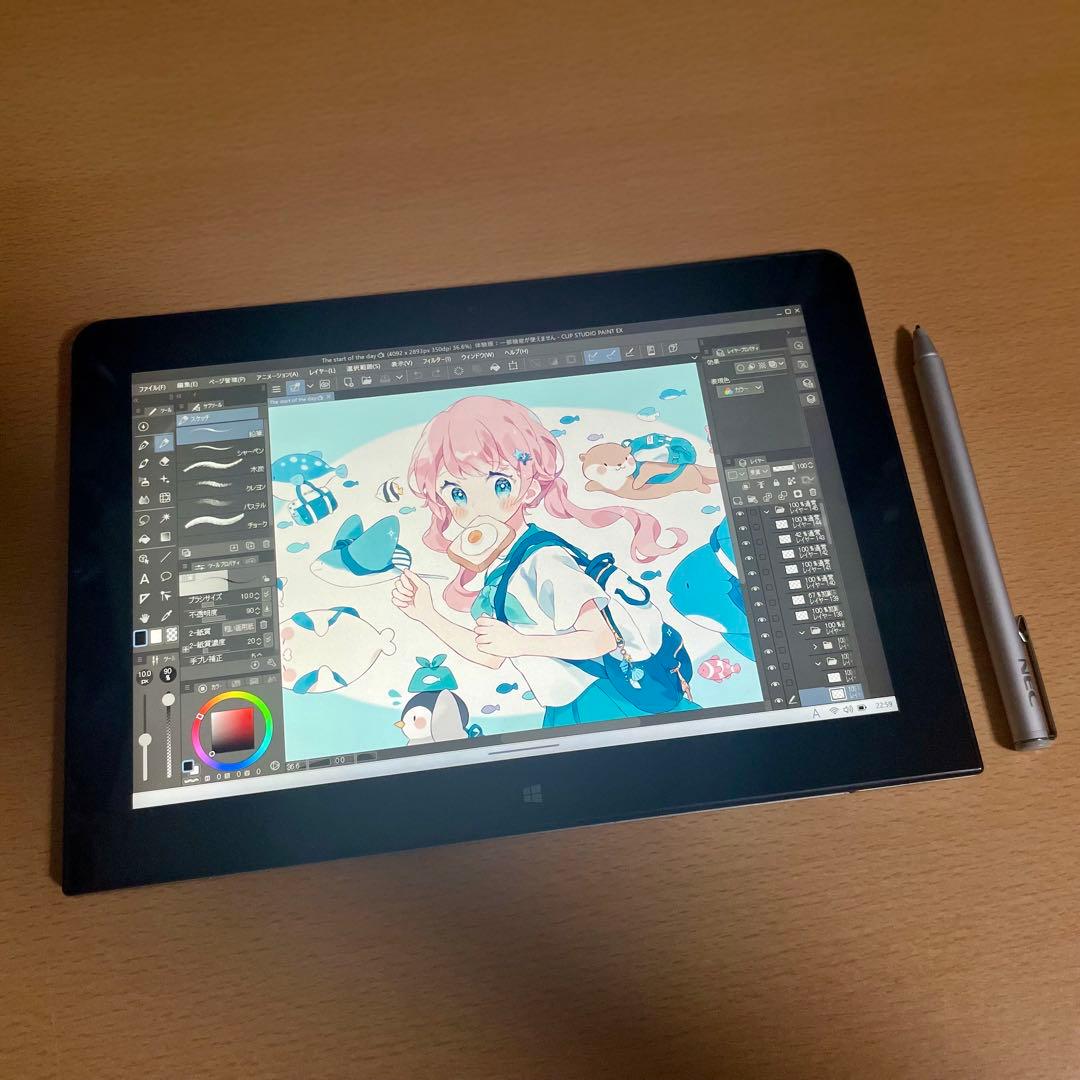 ◆特価! NEC ワコム 筆圧2048段階 128GB お絵描きタブレット NEC、筆圧感知2048段階デジタイザーペン付属のWindows 10タブレット
