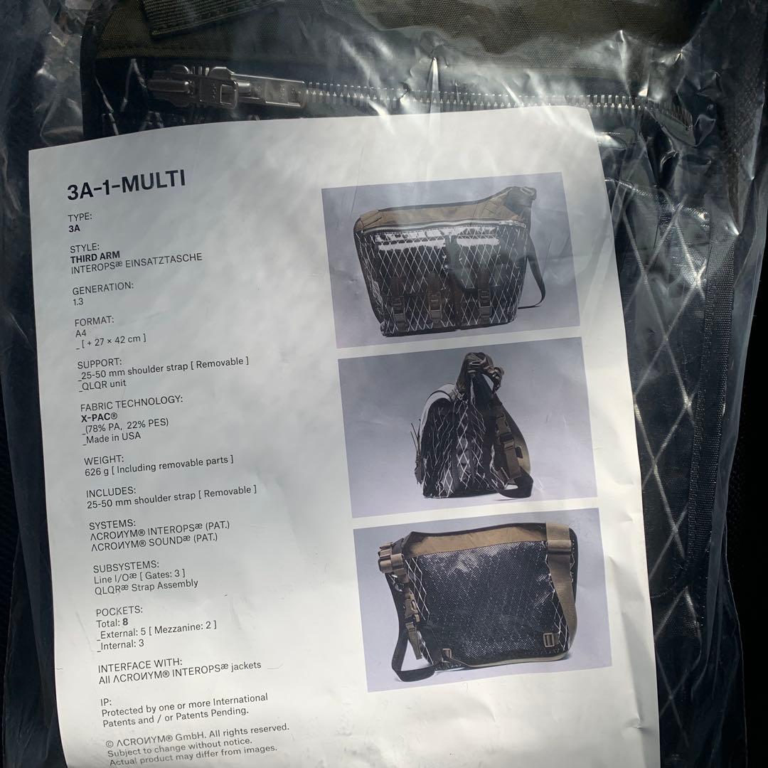 acronym 3A-1-MULTI 新品未使用 ACRONYM® - Black 3A-1 Shoulder Bag | HBX