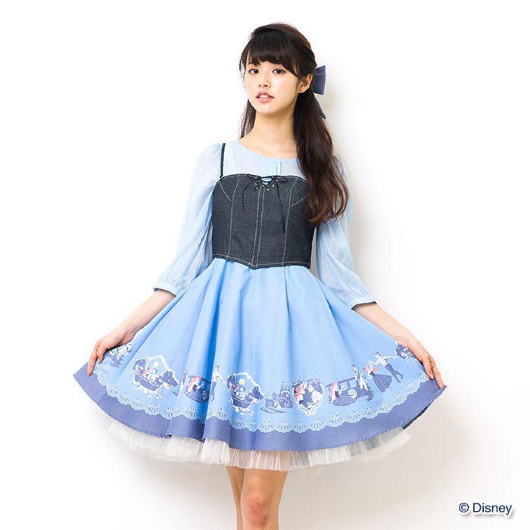 シークレットハニー ディズニー ワンピース 水色 アリエル セット