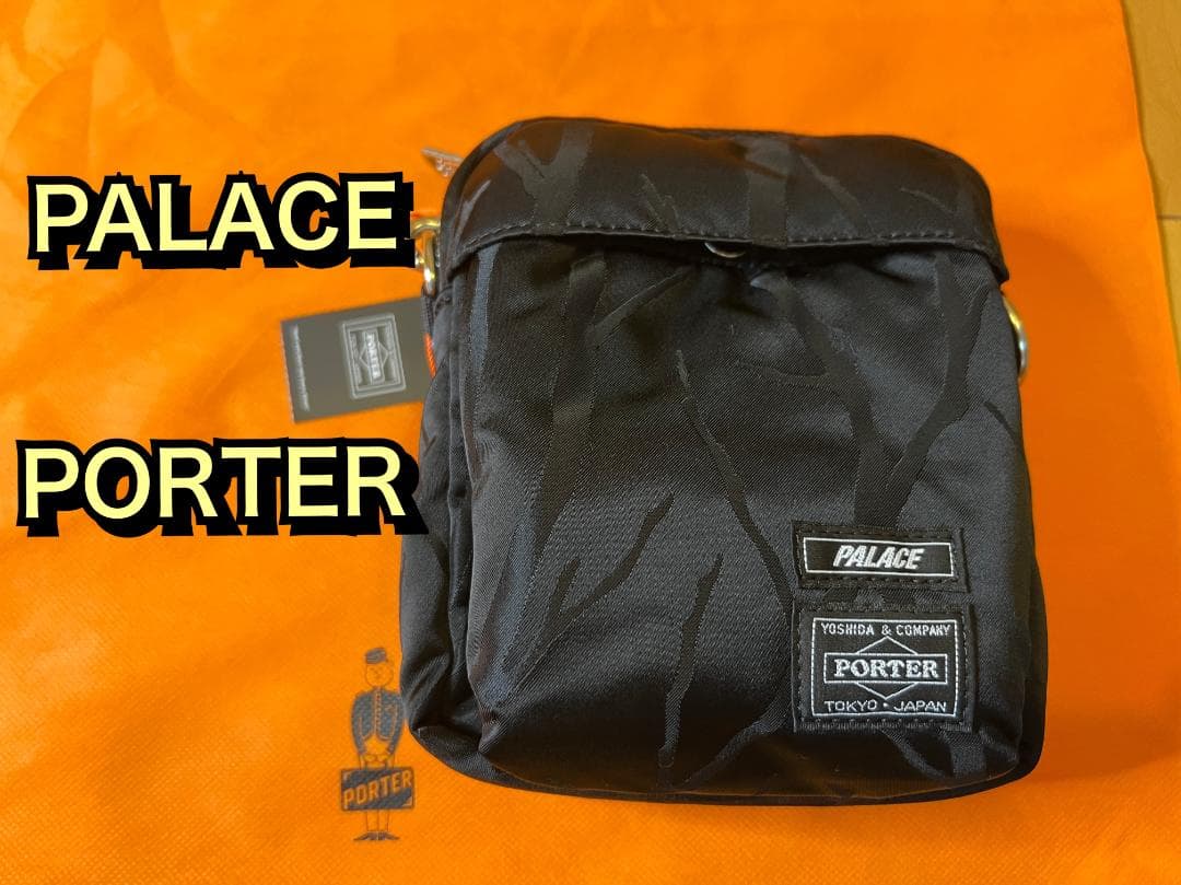 PALACE PORTER VERTICAL SHOULDER BAG 黒 Palace Porter Vertical Shoulder Bag Black / Jacquard - Palace