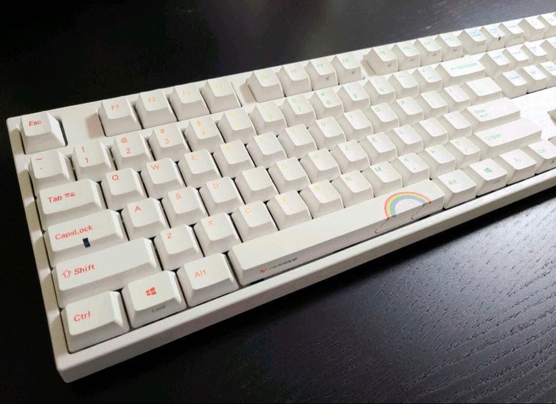 Varmilo VA108M レインボーホワイト US配列 銀軸 Rare Varmilo VA108M Mac Mechanical Keyboard with Cherry MX Red