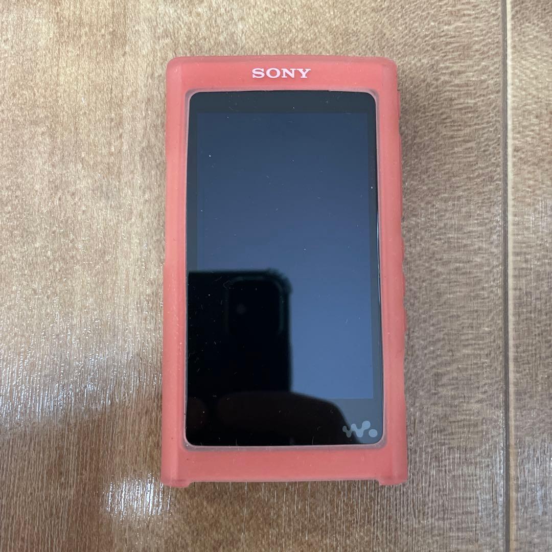 SONY NW-A55 レッド ソニー ウォークマン、社外品ケース、予備ケーブル
