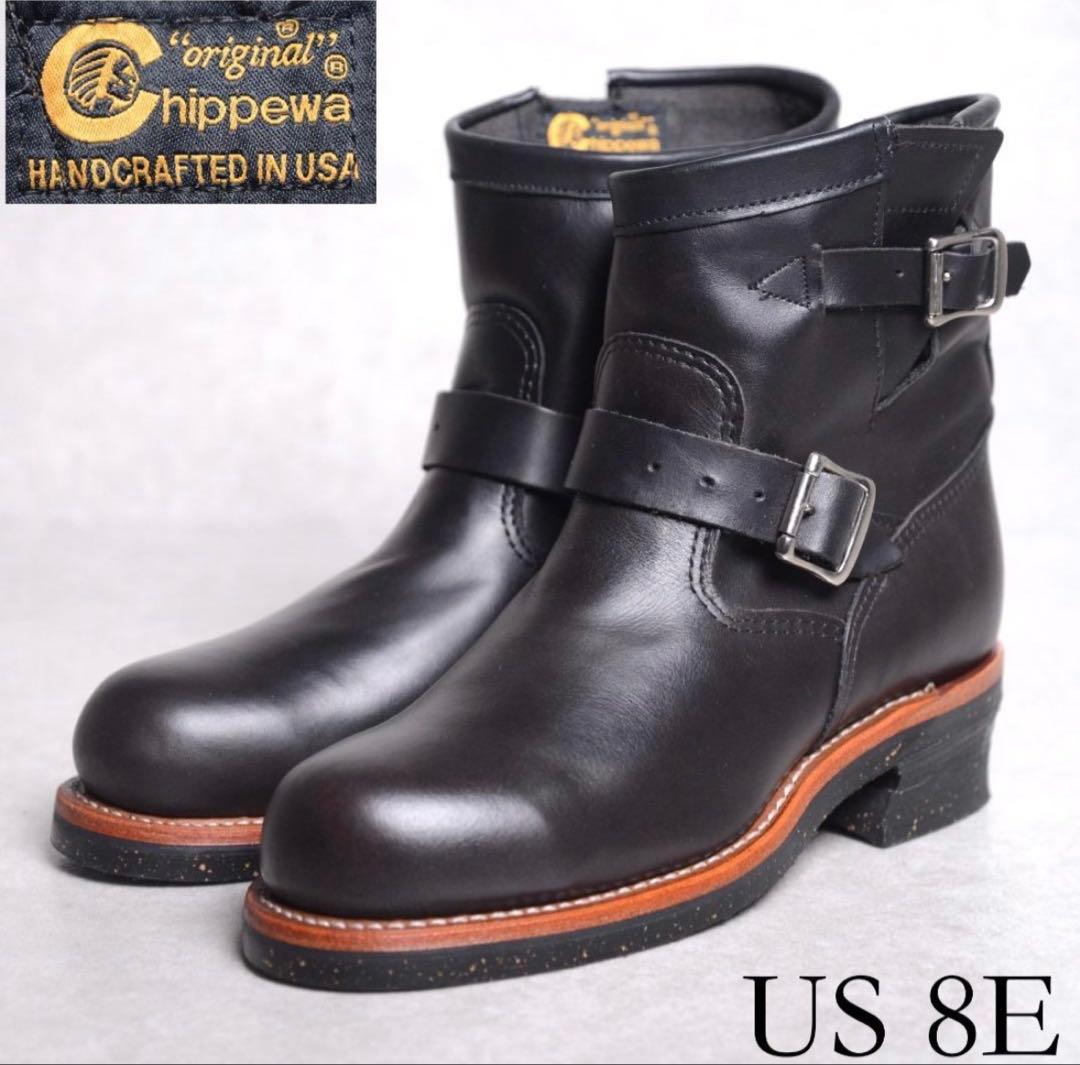 Chippewa エンジニアブーツ US 8E ブラック - メルカリ