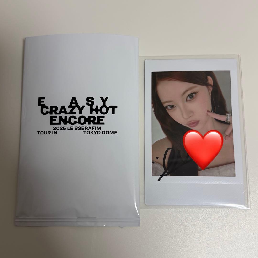 LE SSERAFIM ルセラ 直筆サインチェキ インスタントフォト ウンチェ