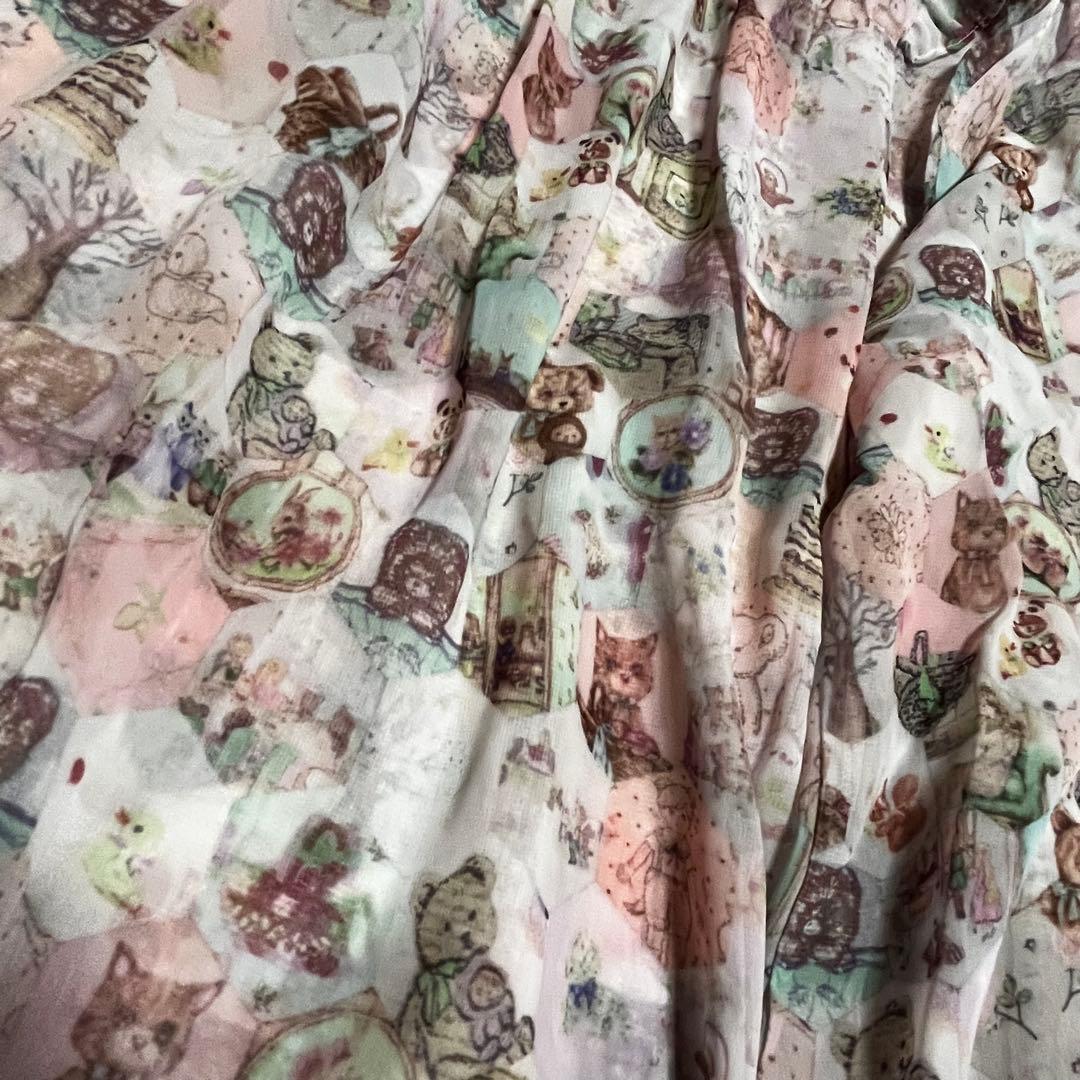 新品 ユキエモン yukiemon 3Lパッチワーク ブラウス ピンク系