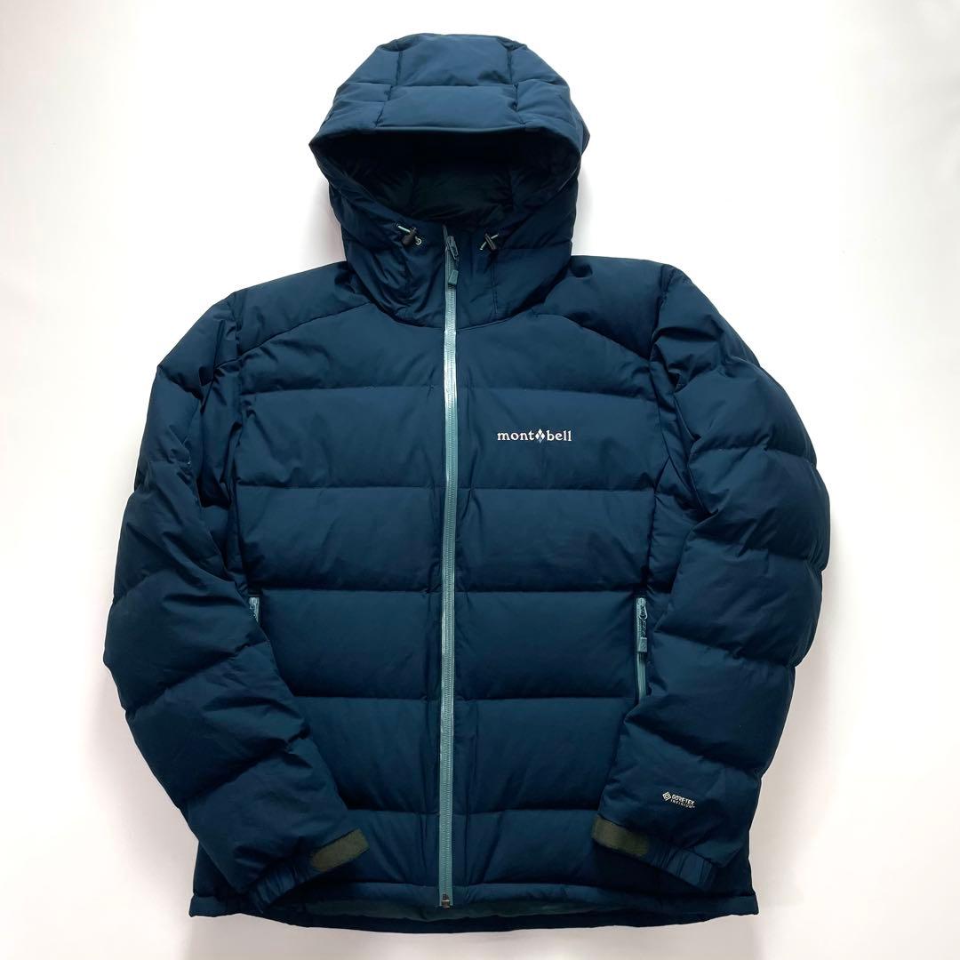 美品✨モンベル パーマフロストライトダウンパーカ ネイビー GORE-TEX
