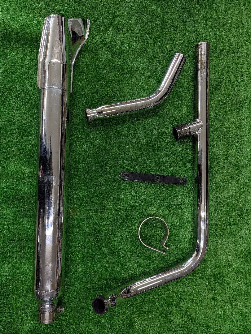 シャドウ400 マフラー フィッシュテール 右出し 管理M10