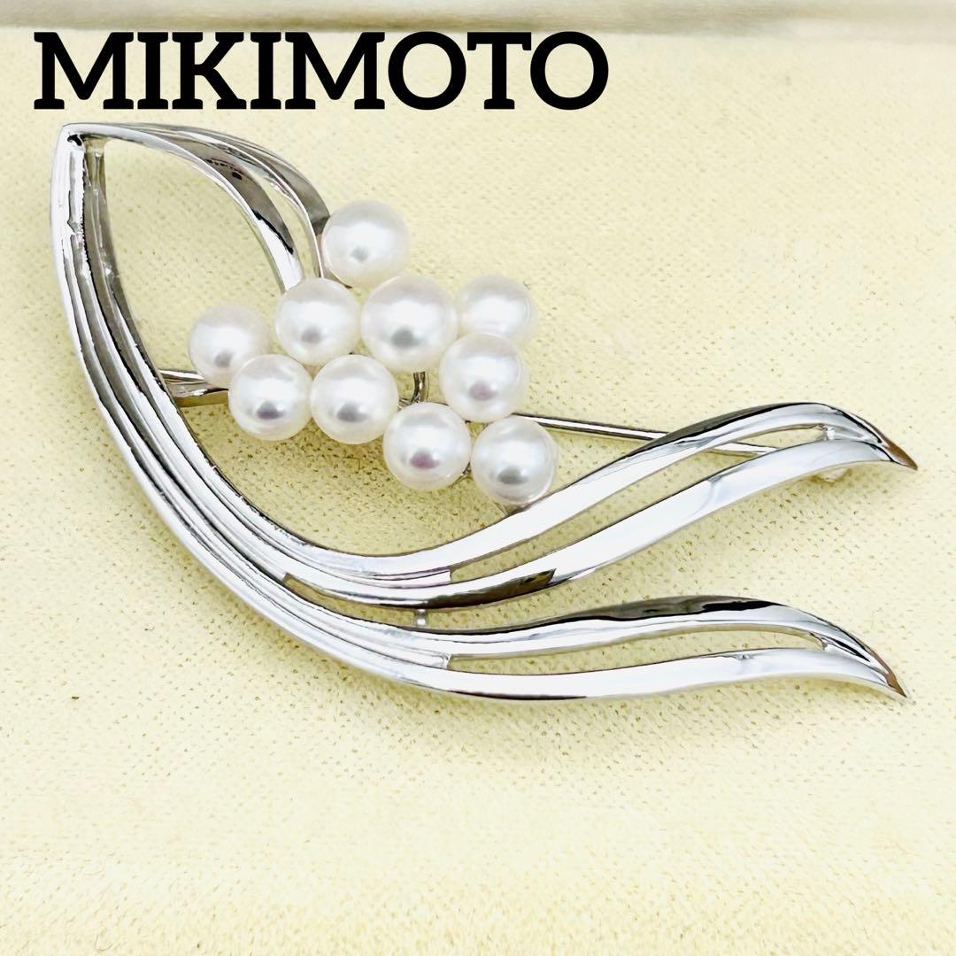 美品⭐️MIKIMOTO ミキモト 真珠 ベビーパール ブローチ シルバー 10珠