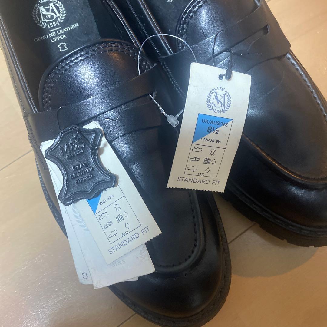 Marks＆Spencer レザーペニーローファー デッドストック未使用タグ付き