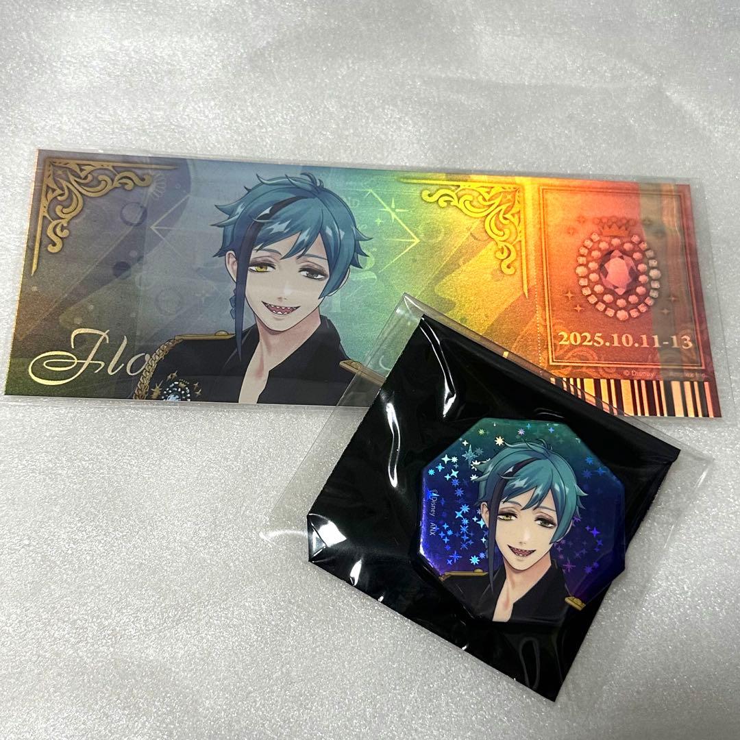 ツイステ ブレイジングジュエル ホログラム缶バッジ チケット風カード