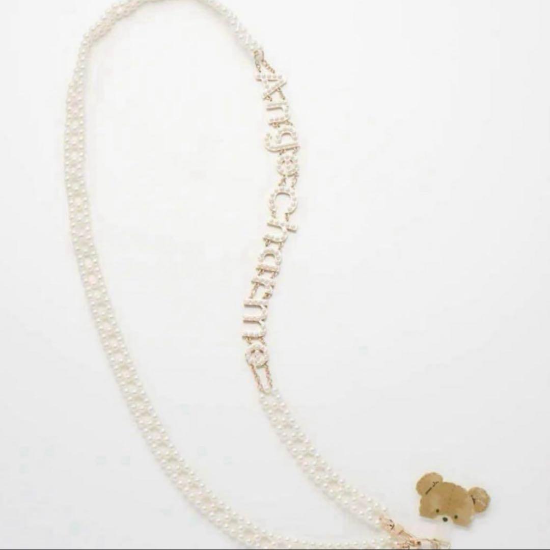 Ange Charme アンジュシャルム ロゴスマホパールチェーン 辻希美