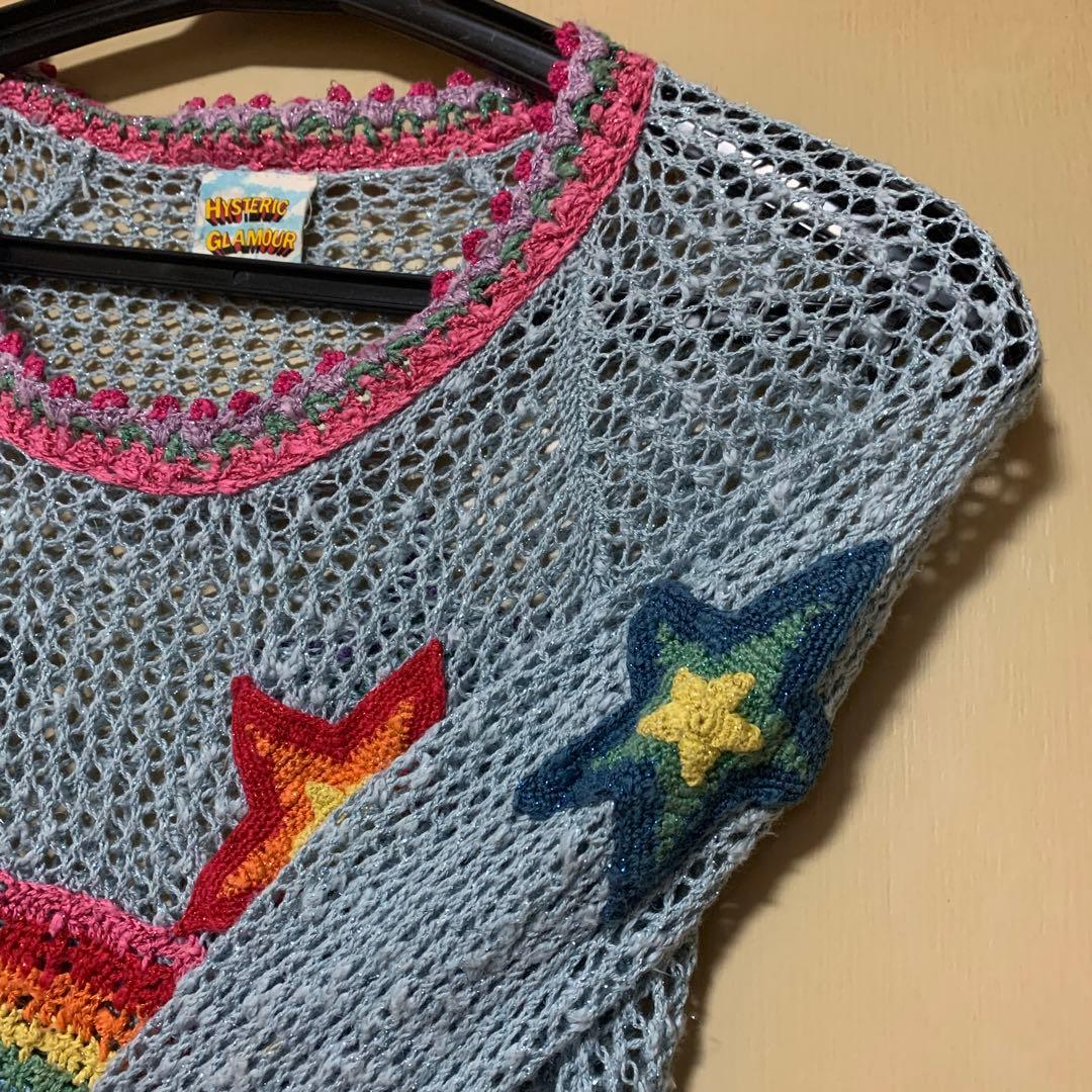 HYSTERIC GLAMOUR ヒステリックグラマー ニットかぎ編 レインボー