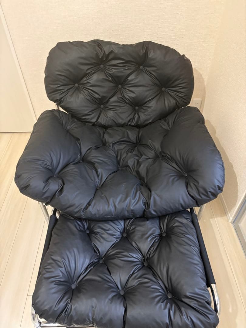 値下げ】ART OF BLACK 1人掛けソファ ブラック オットマン