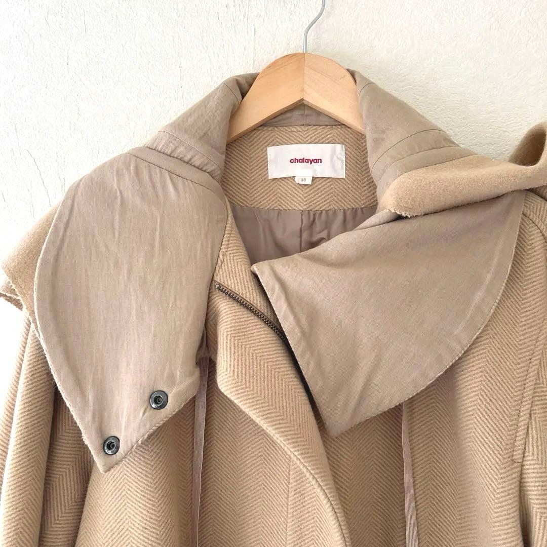 最終値下 chalayanチャラヤン ベージュ変形コート コクーンオーバー