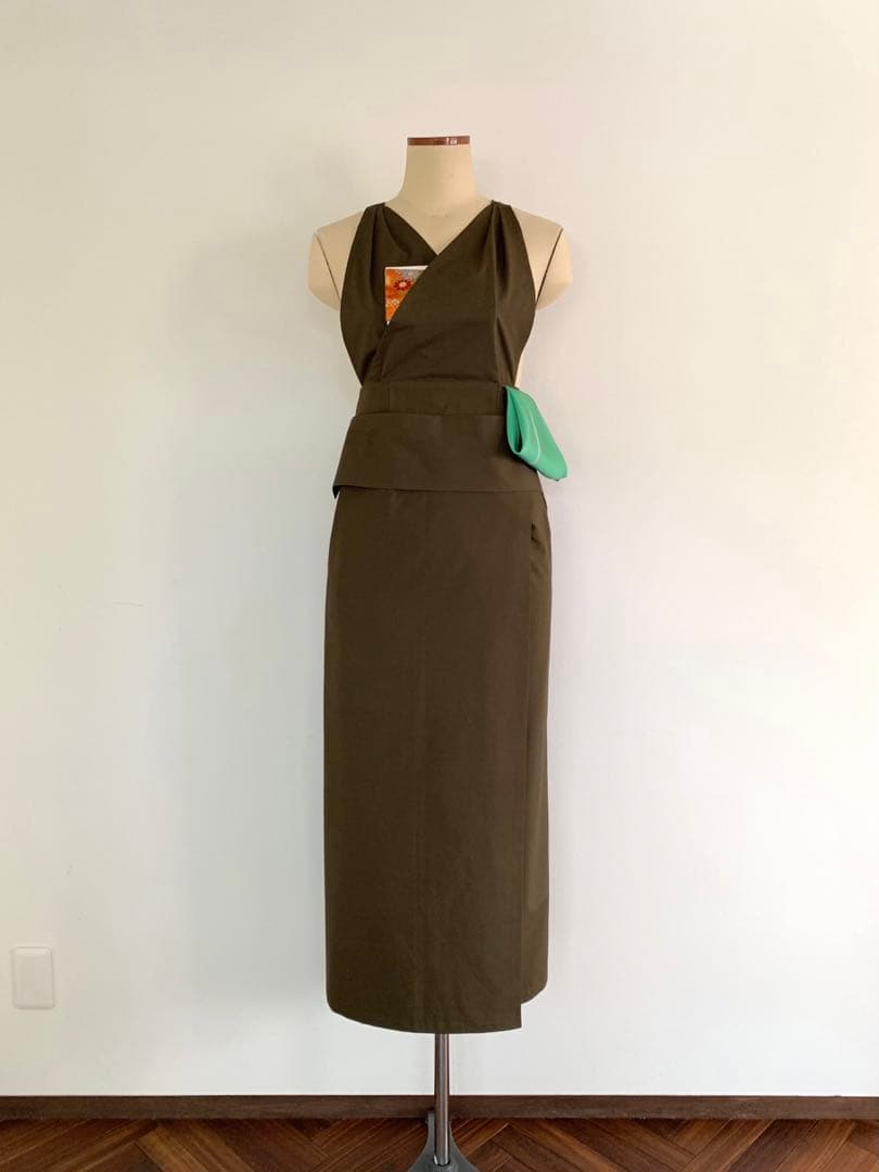 茶道稽古着 二部式 ダークブラウン cotton混合