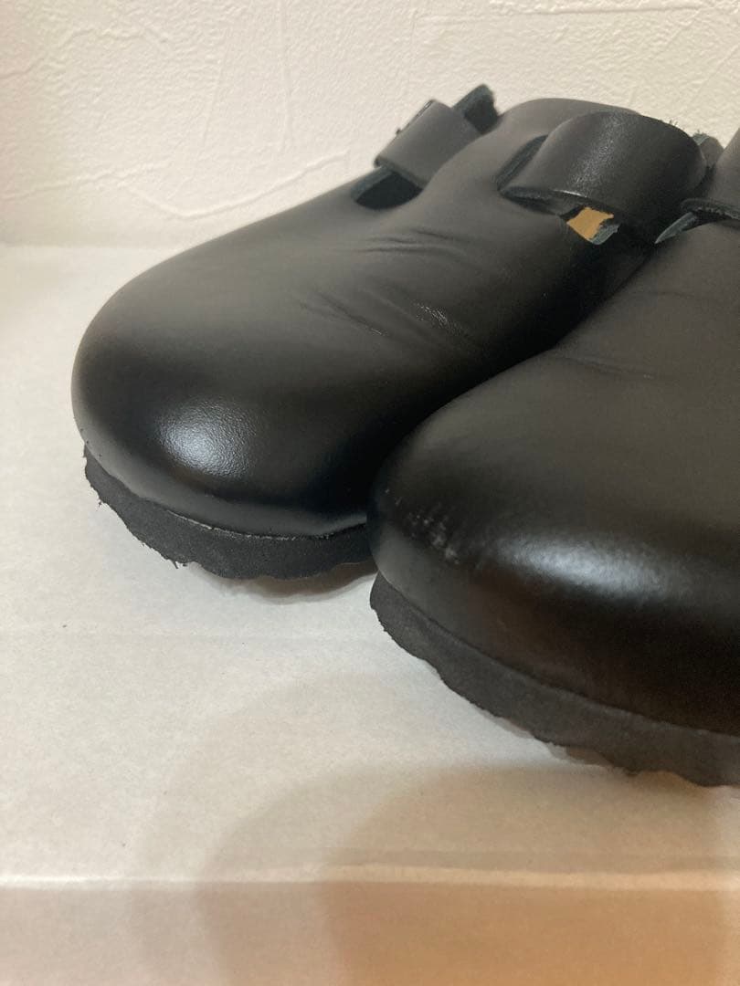 BIRKENSTOCK ボストン レザー　ブラック　　38(24.5cm)