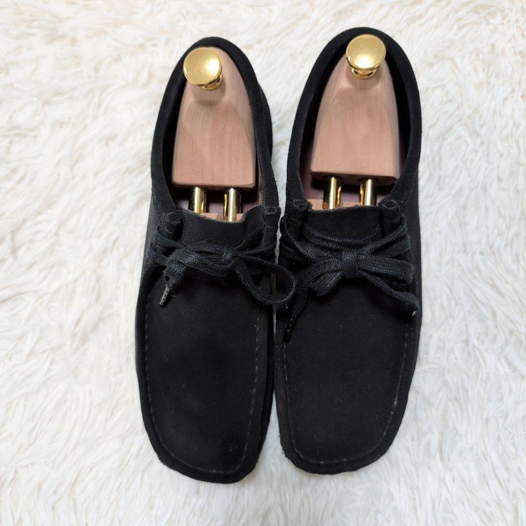 クラークス ワラビーブーツ スエード ブラック 25.5cm