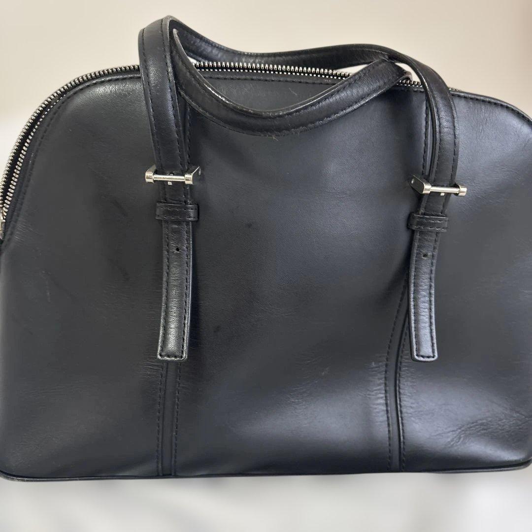 BURBERRY レザー ハンドバッグ バーバリー 革 黒 - メルカリ