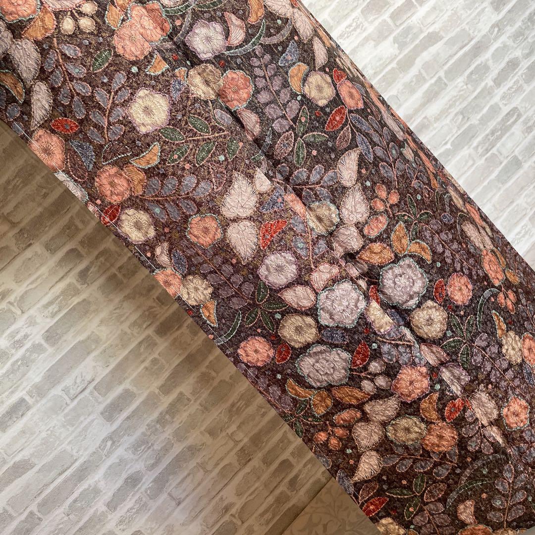 小紋 フルセット 辻ヶ花 ブラウン系 着物 L5 - メルカリ