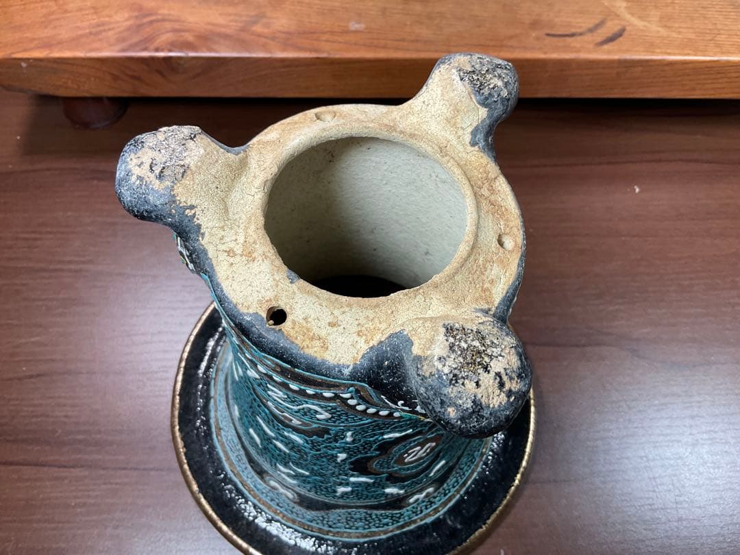 絵付けの綺麗な古い蘭鉢」万年青鉢古美術品 - メルカリ