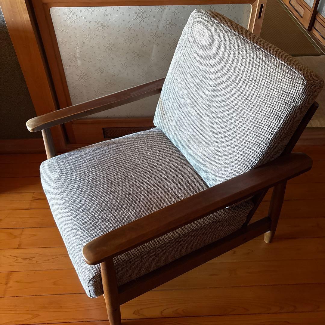 ※今月で処分します　大幅値下げ【座面カバー手洗い洗濯済み】1人掛けソファ グレー 今月で処分します 大幅値下げ【座面カバー手洗い洗濯済み】1人掛け