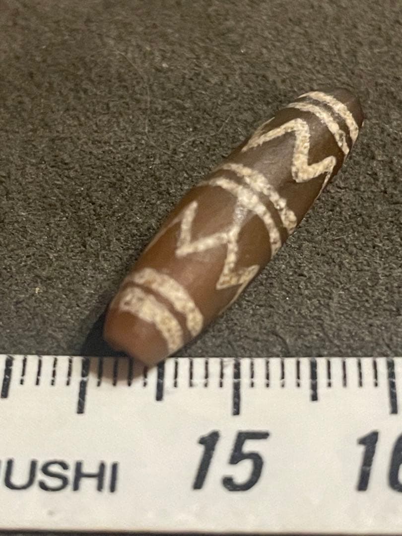 古代エッチドカーネリアン　天珠