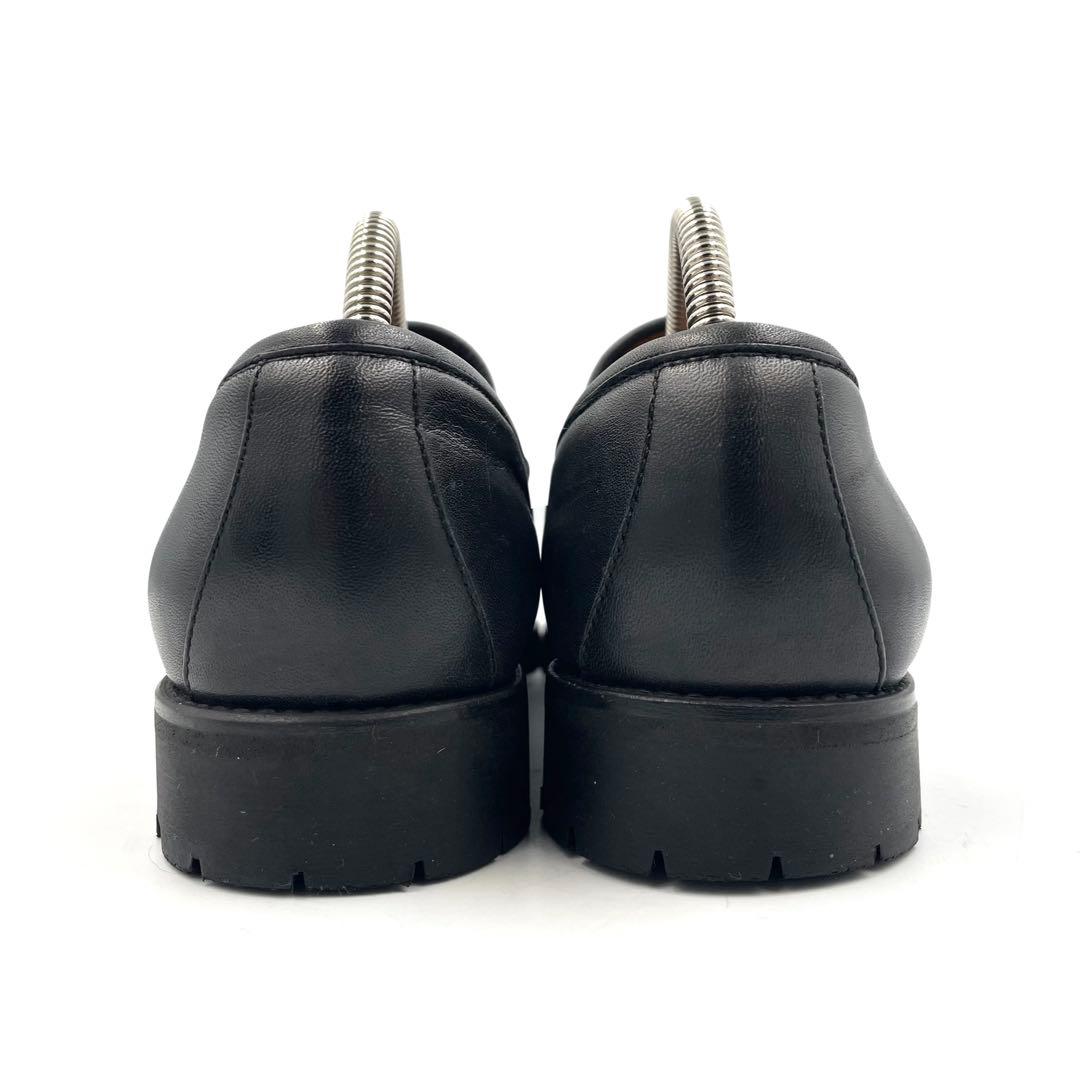 《未使用級》グッチ ホース ビット ローファー レザー ゴールド金具 黒系 37