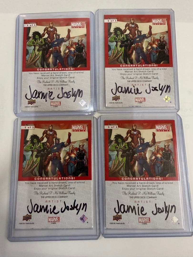 upper deck marvel 1of1 スケッチカード パズル