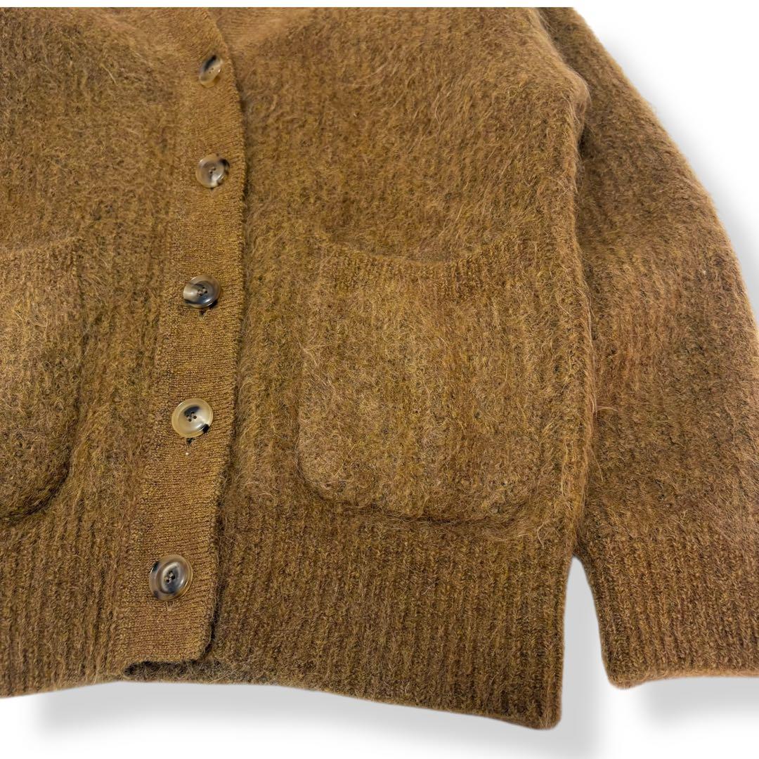 美品】DEPAREILLE デパリエ アルパカモヘヤカーディガン ブラウン
