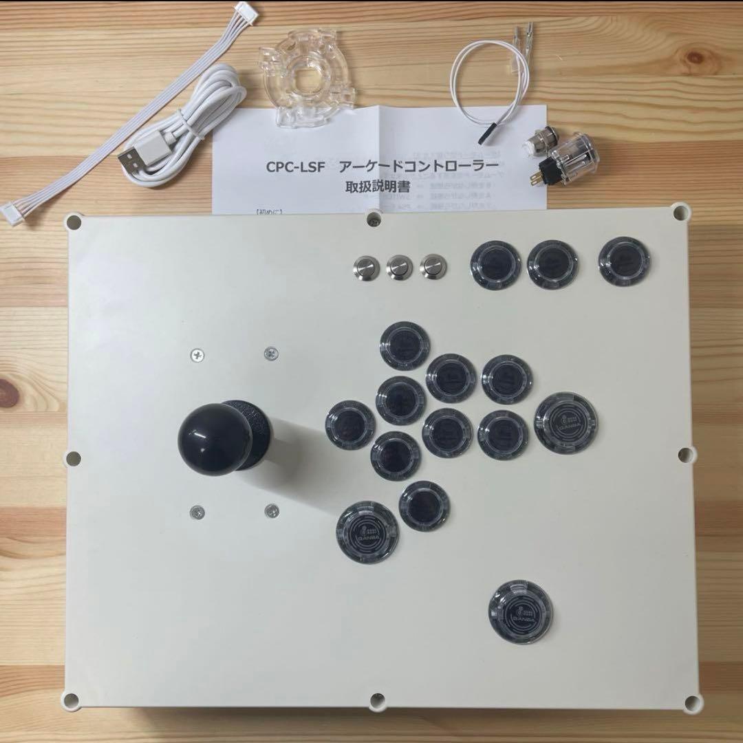 CPC-LSF】アーケードコントローラー アケコン 自作 スト6仕様 ブラック