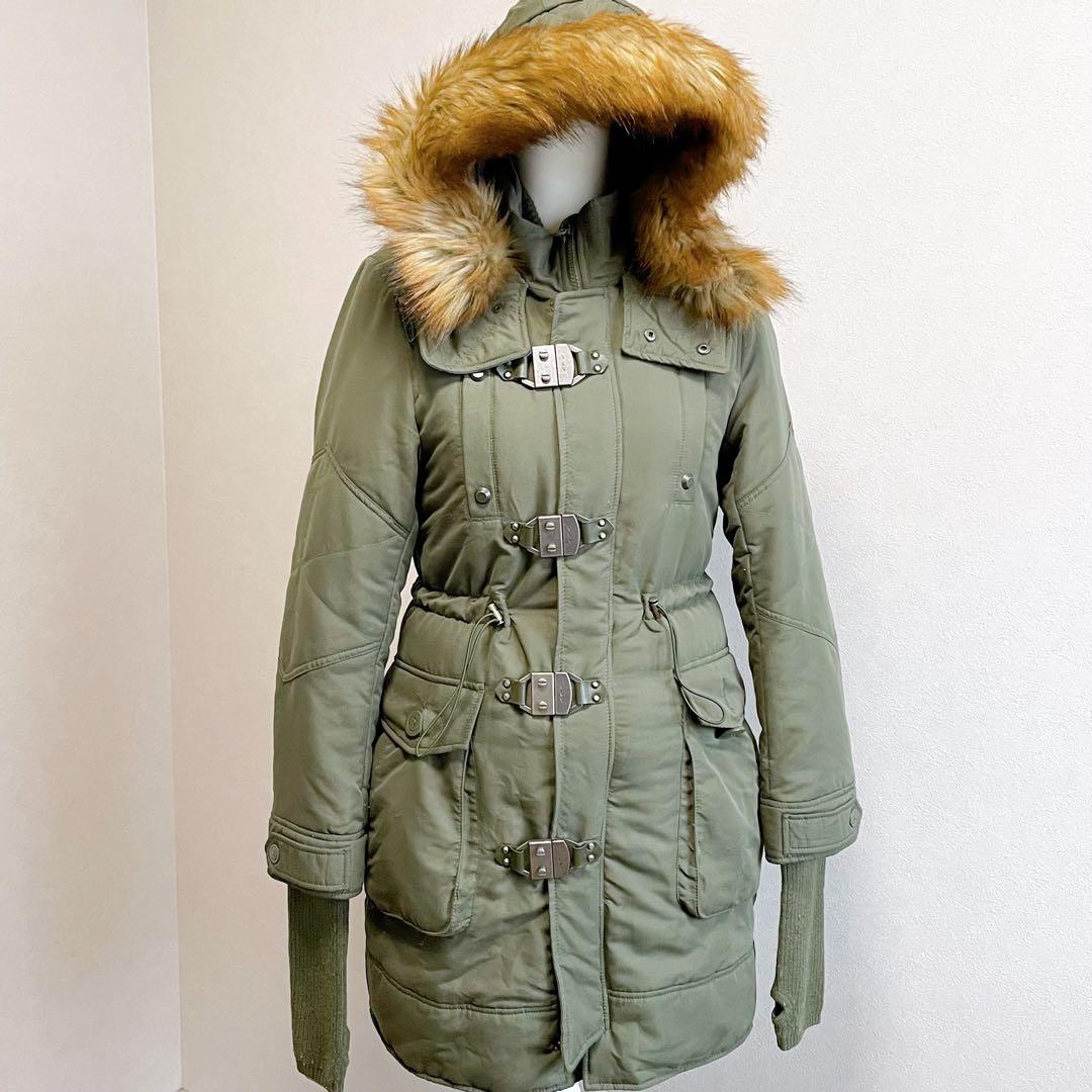 平成ギャル y2k ファー付き ミニタリー モッズコート フェアリー