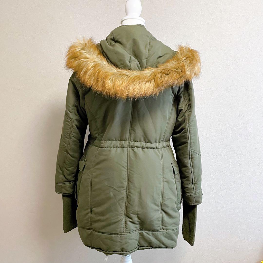 平成ギャル y2k ファー付き ミニタリー モッズコート フェアリー