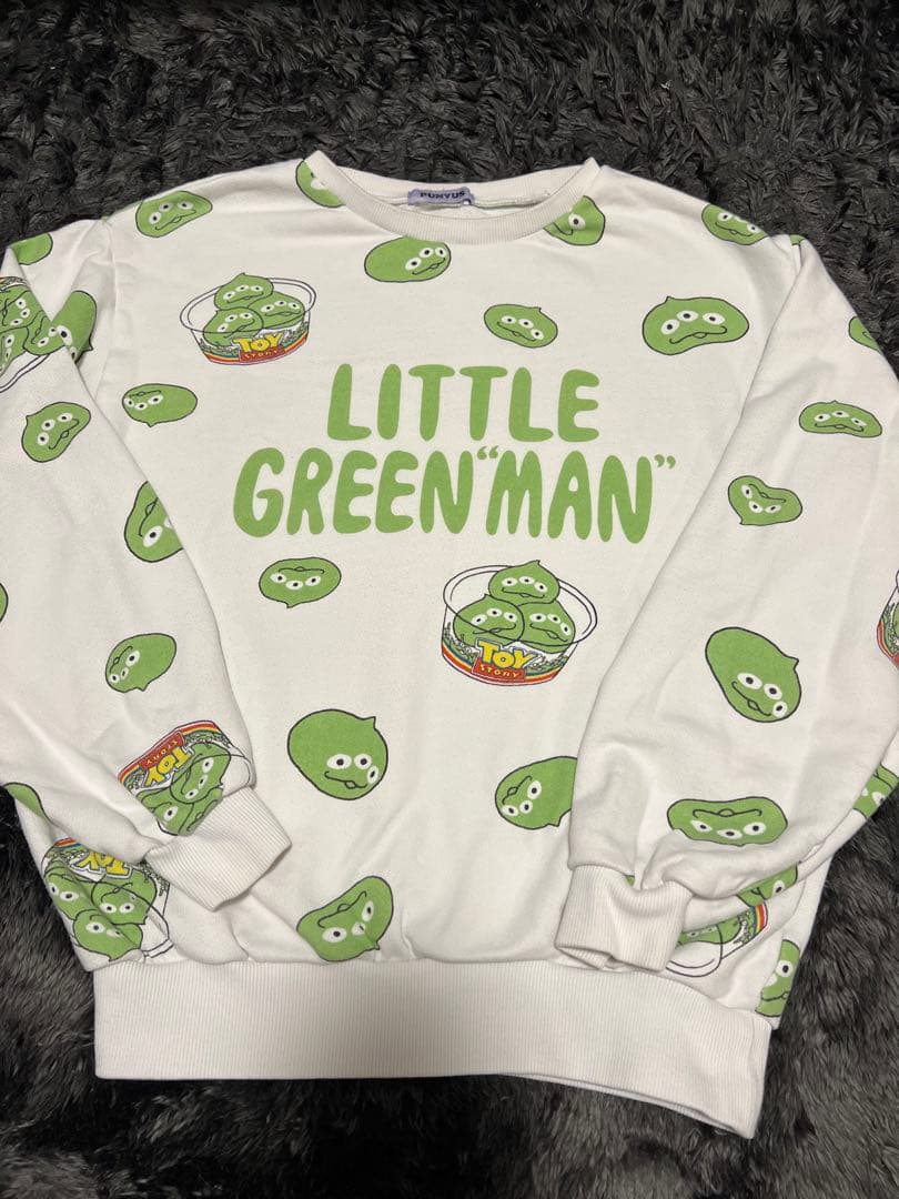 希少】PUNYUS×ディズニーリトルグリーンメン スウェット Lサイズ