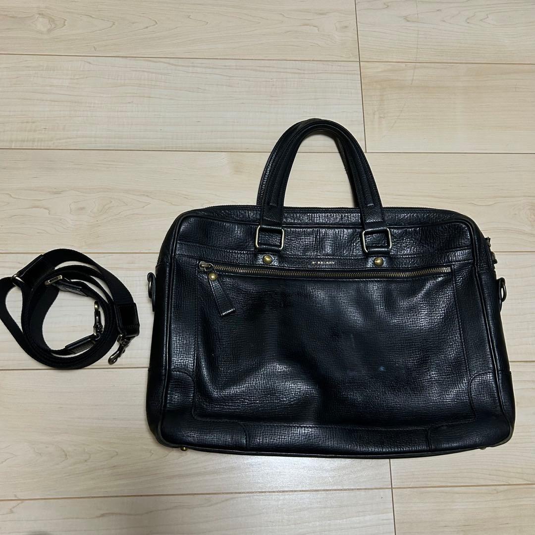 BURBERRY グレインレザー ビジネスバッグ 2WAY ブリーフケース 本革