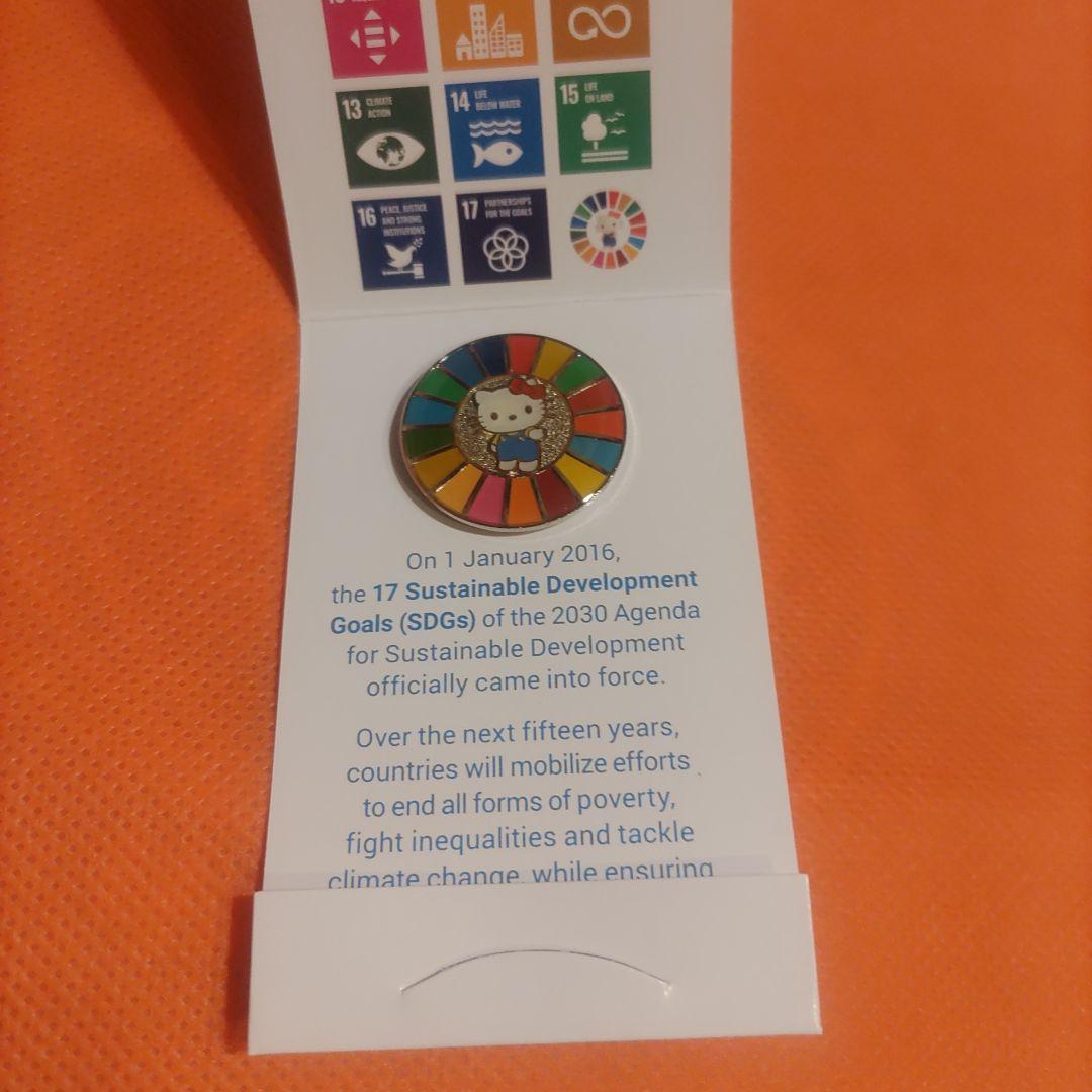 万博 国連 限定 SDGs ハローキティ コラボ ピンバッジ - メルカリ