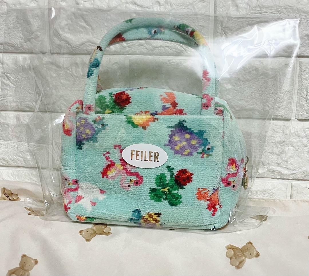 限定品】FEILER ＆神崎恵さんコラボミニキューブバッグ ペールグリーン