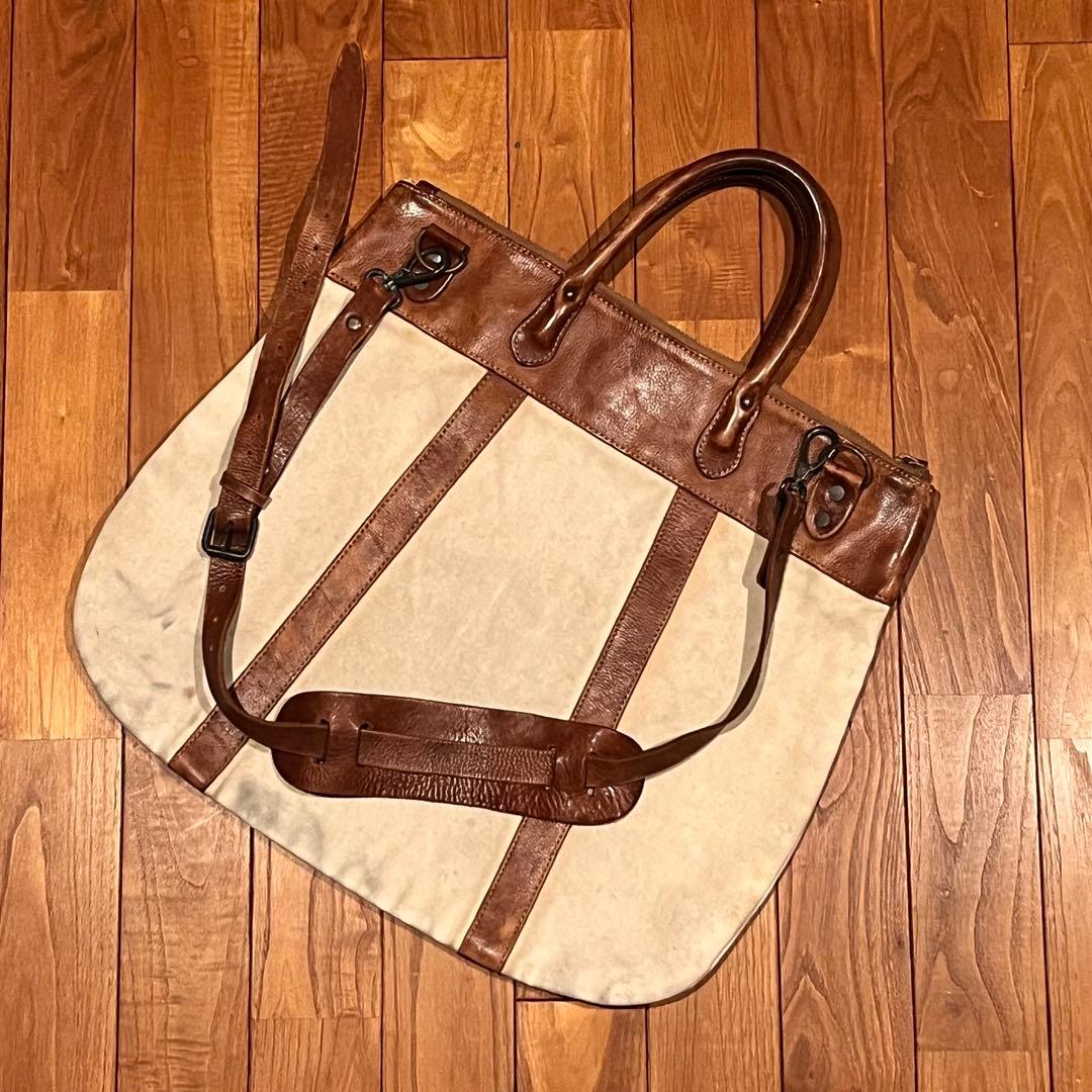 RRL キャンバス×レザー 2WAY BAG ヘルメットバッグ