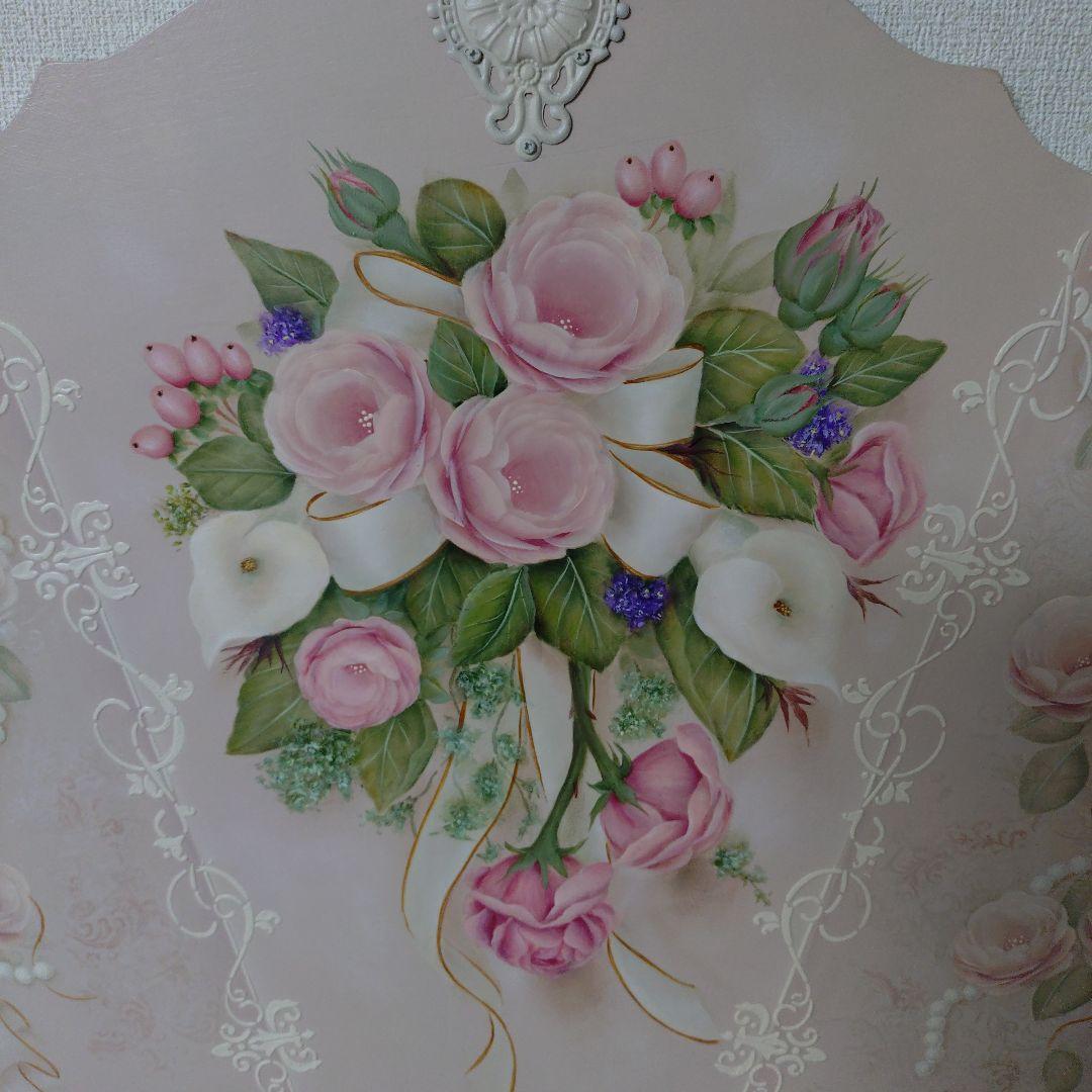 スカラップボード大 リバーシブル トールペイント作品