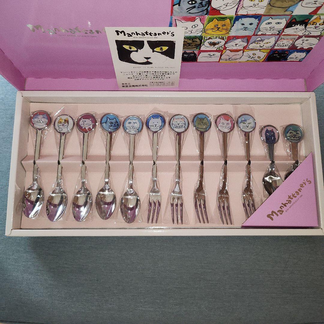 Manhattaner's 猫デザイン カトラリー 12本セット - メルカリ