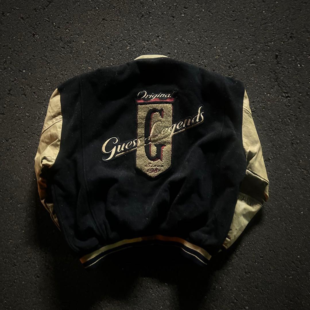 Guess 80s スタジャン レザーアーム vintage 古着 アメカジ