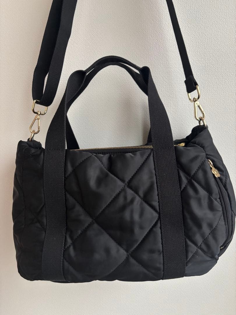 MARY QUANT キルティング2WAYバッグ ブラック デイジー - メルカリ