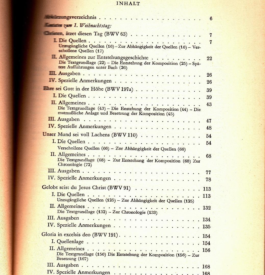 洋書独文 新バッハ全集 批判校訂報告書I/2:クリスマス第1日のための