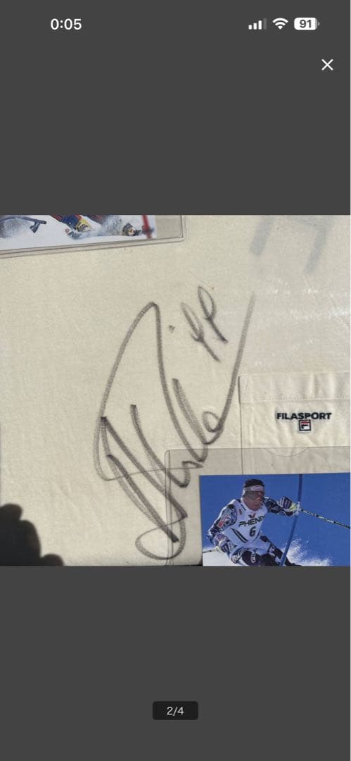 直筆サインTシャツ⭐️アルベルト.トンバ☆イタリア☆オリンピック