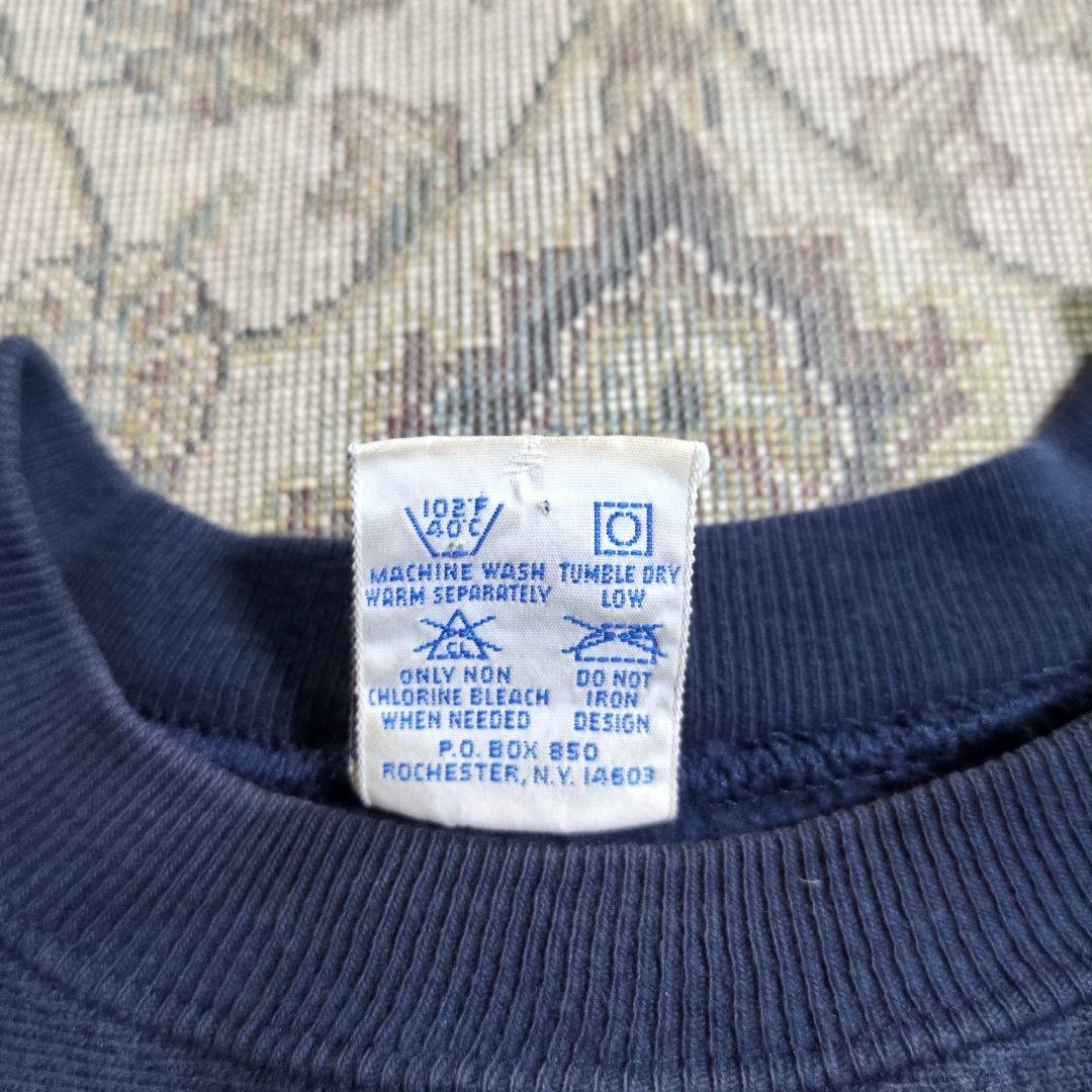 90s リバースウィーブ トリコタグ ネイビー 刺繍 ボックス USA製 古着
