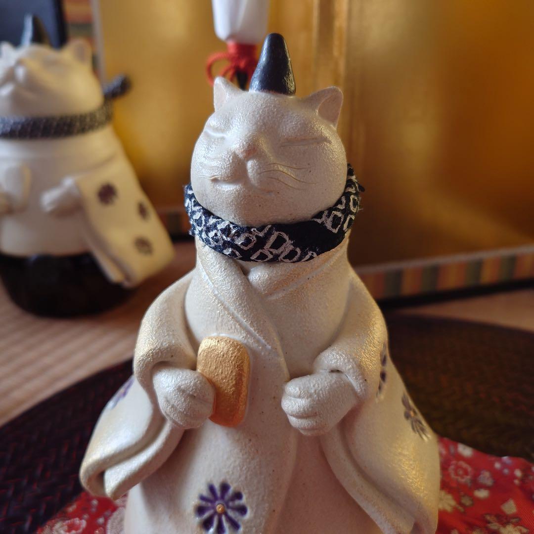 猫のお雛様 ねこ陶雛【大】立ち雛 ♡m(=✧ω✧=)m♡ 高さ約18cm - メルカリ