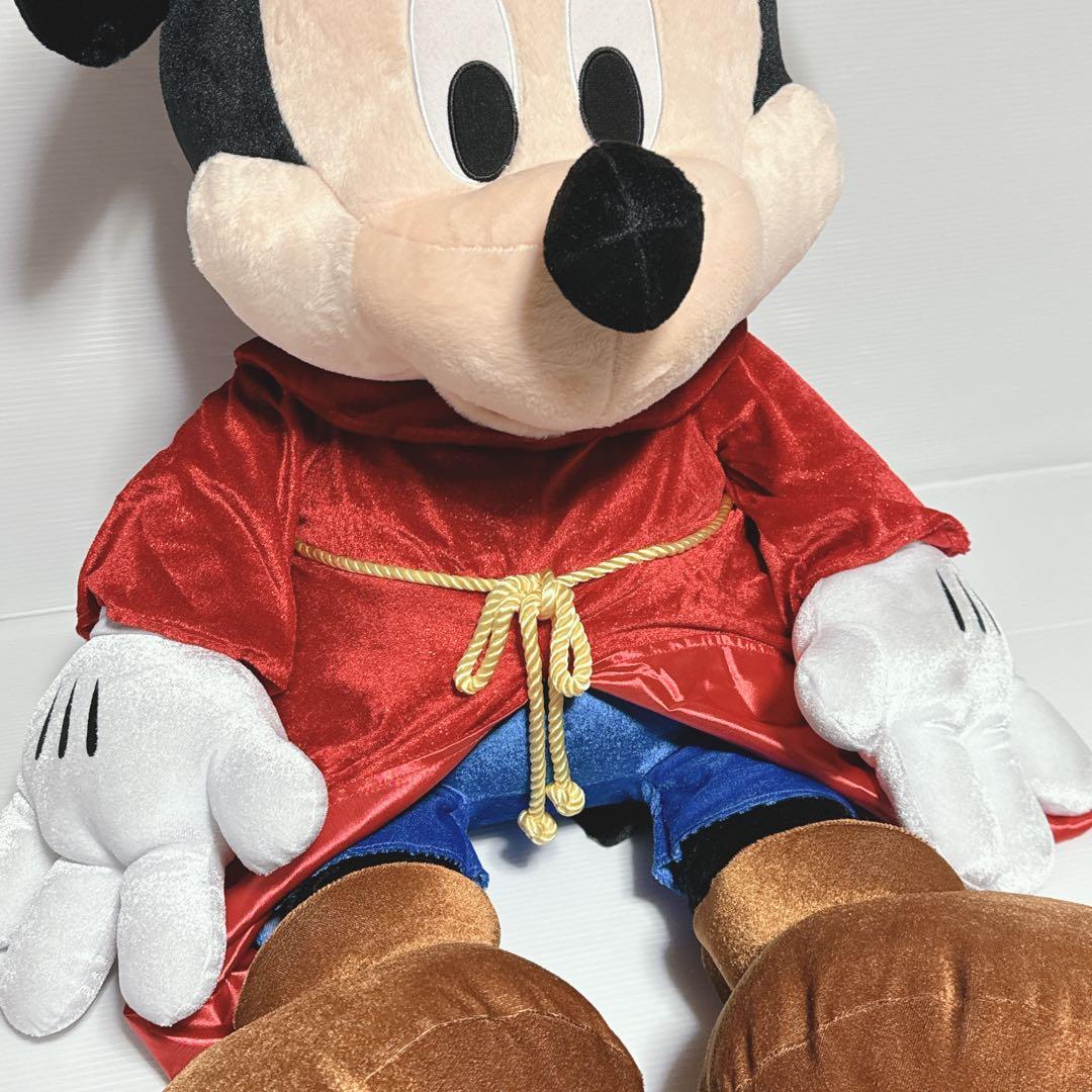 美品】ディズニー ミッキー ファンタジア 特大ぬいぐるみ 魔法使い