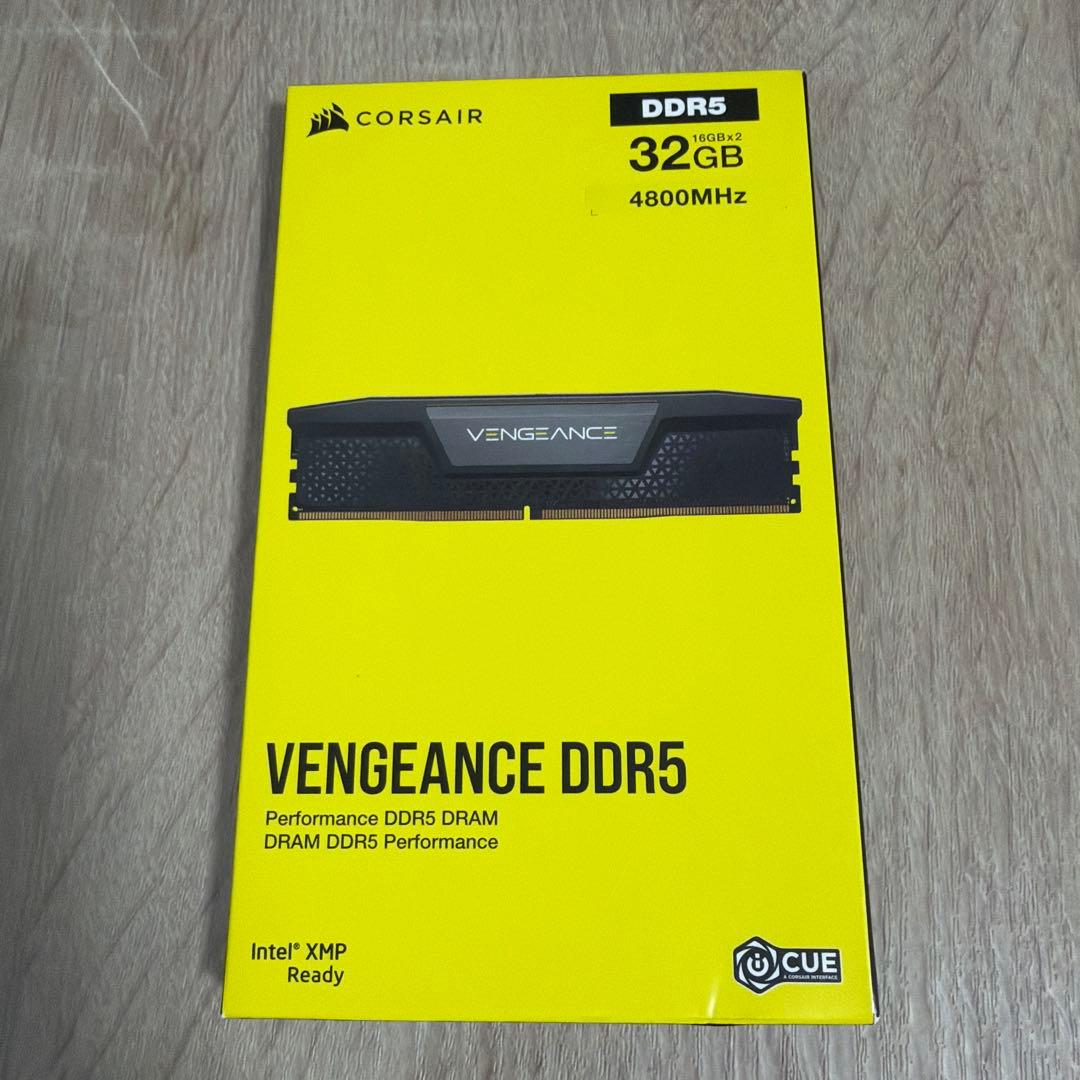 メモリー CORSAIR VENGEANCE 32GB DDR5 4800MHz Corsair Vengeance 32GB DDR5-4800 Memory - CMSX32GX5M1A4800C40 for