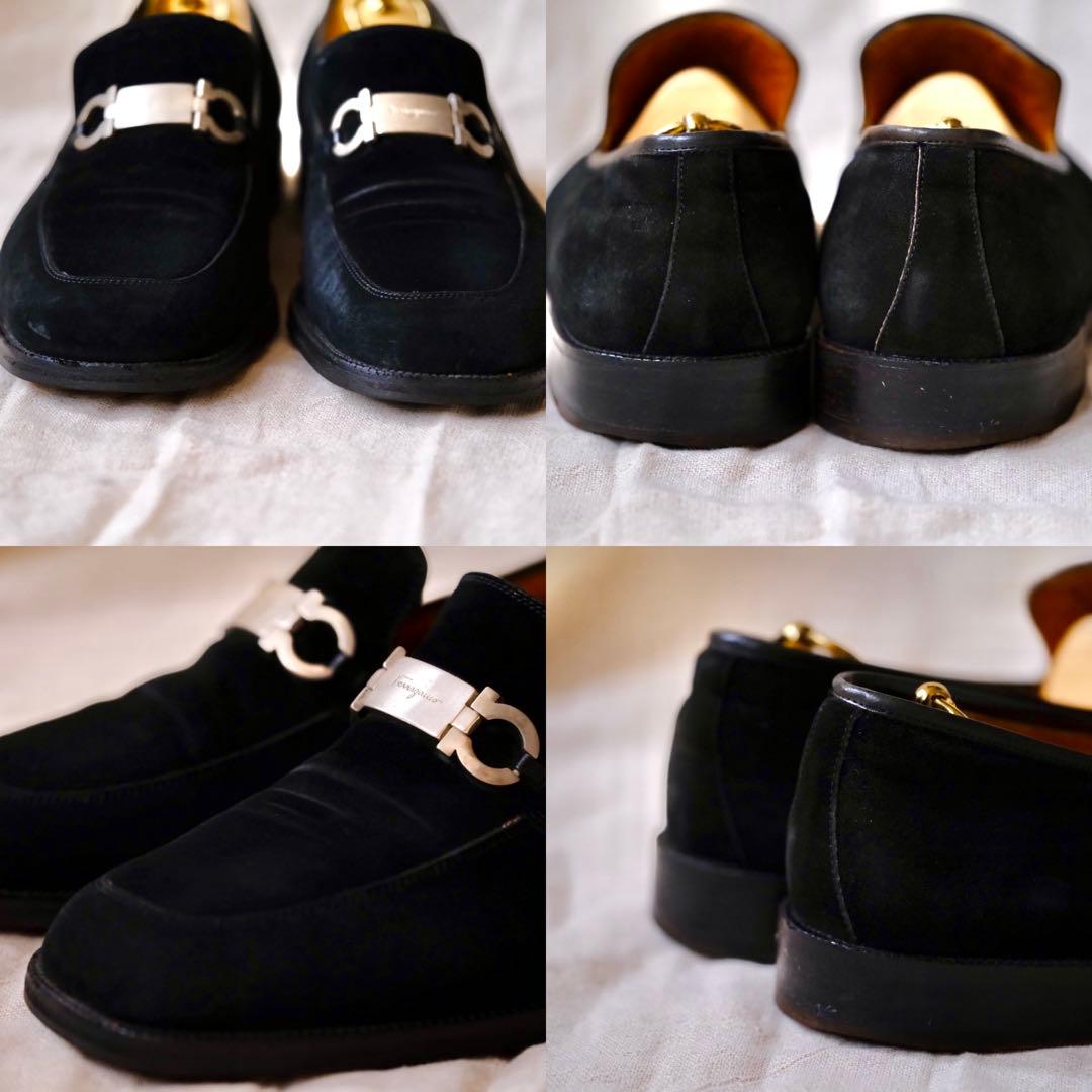 Salvatore Ferragamoスエードガンチーニローファー黒65EE - メルカリ